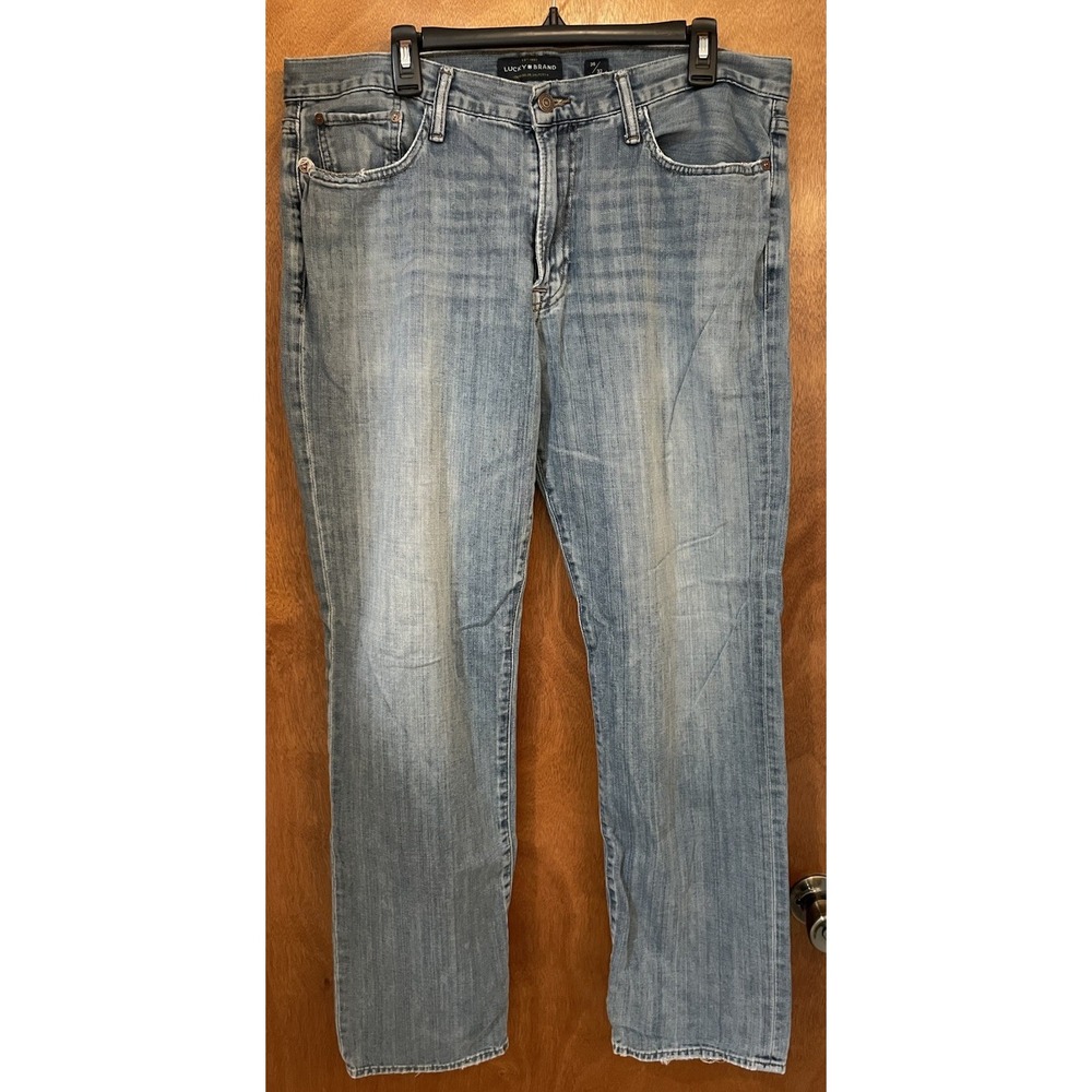 Lucky Brand Jeans Mens 36 X 32 Vintage Straight 363 Light Wash Denim 7M12694